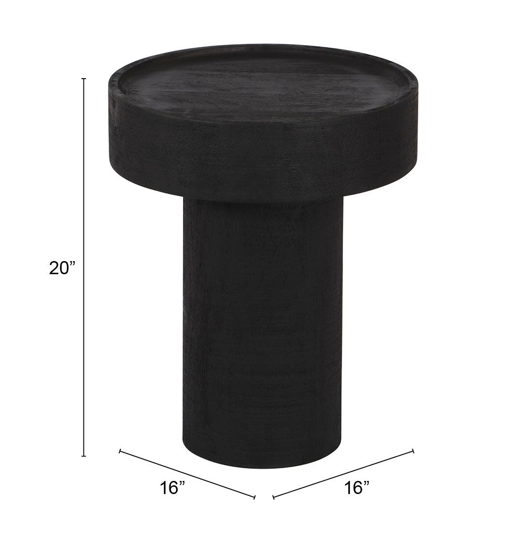 Watson Black Side Table - Ornate Home