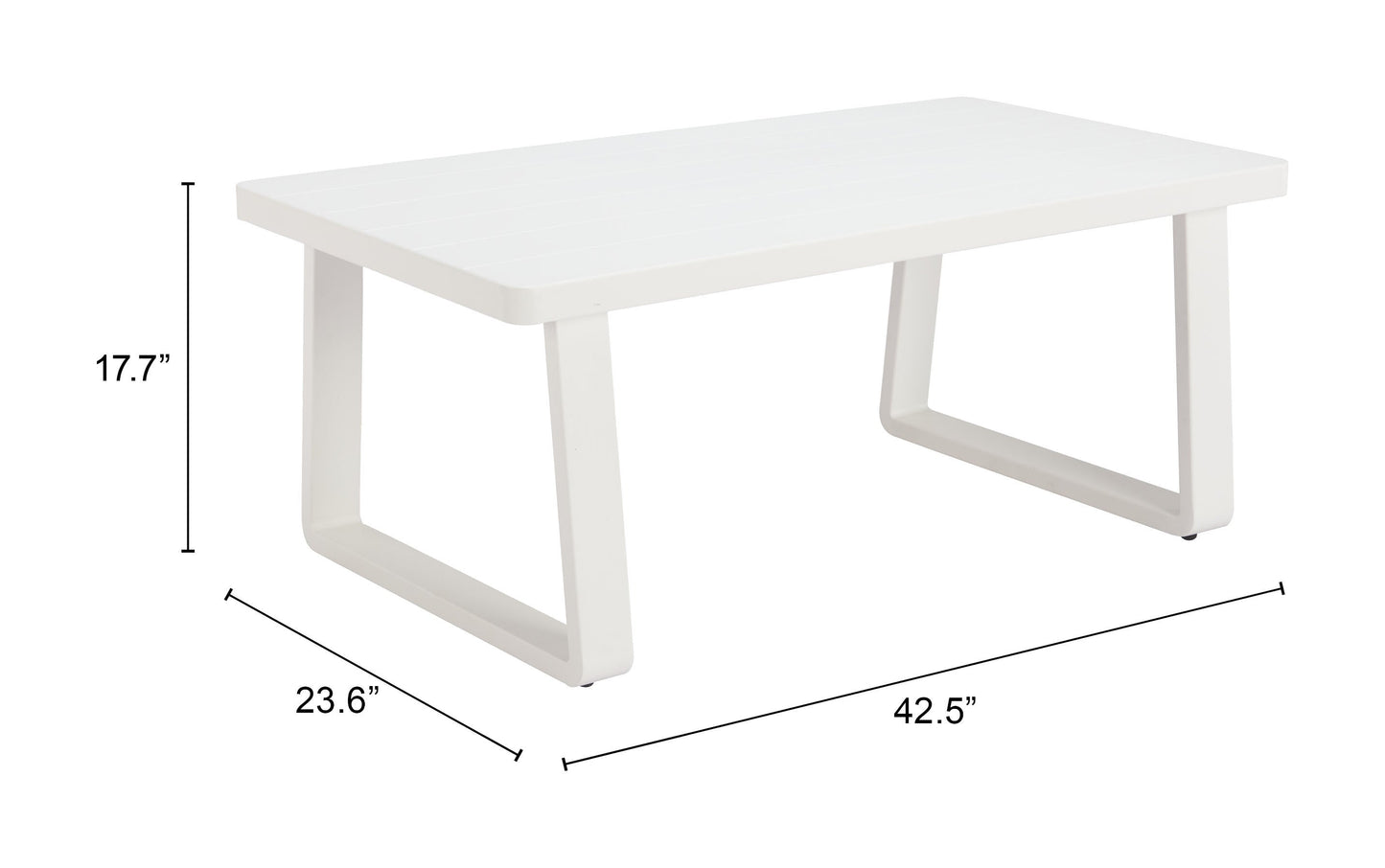 Welt White Outdoor Coffee Table - Ornate Home
