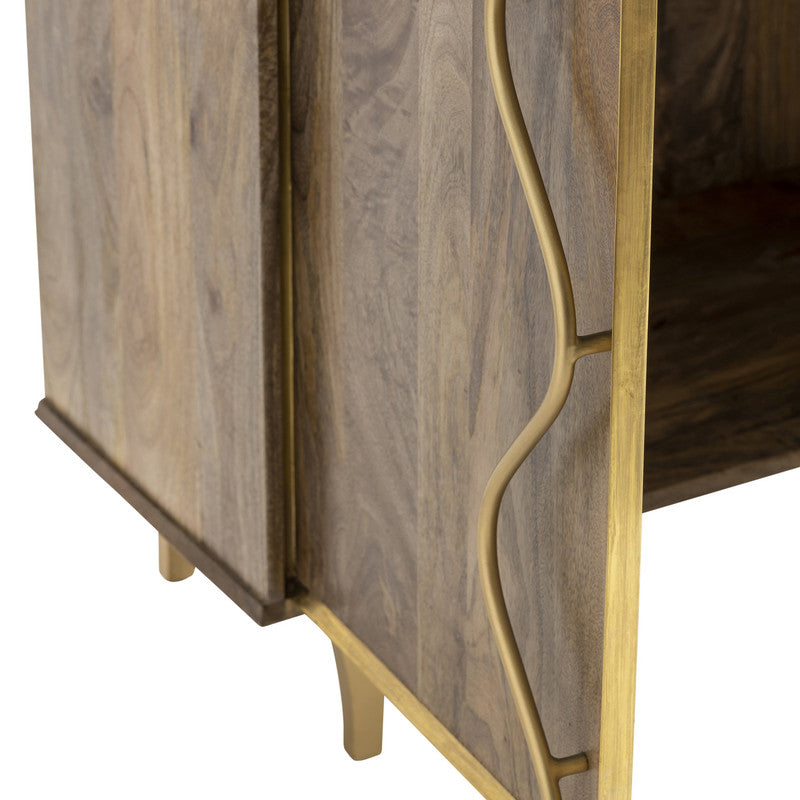 Wentworth Brown/Gold Cabinet - Ornate Home