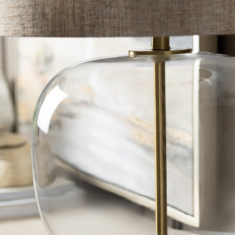 Wesley Clear/Gold Table Lamp - Ornate Home