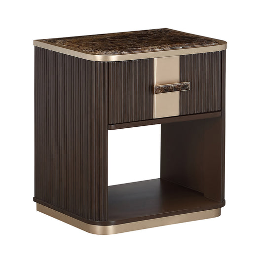 West Kensington Medium Espresso 1-Drawer Nightstand - Ornate Home