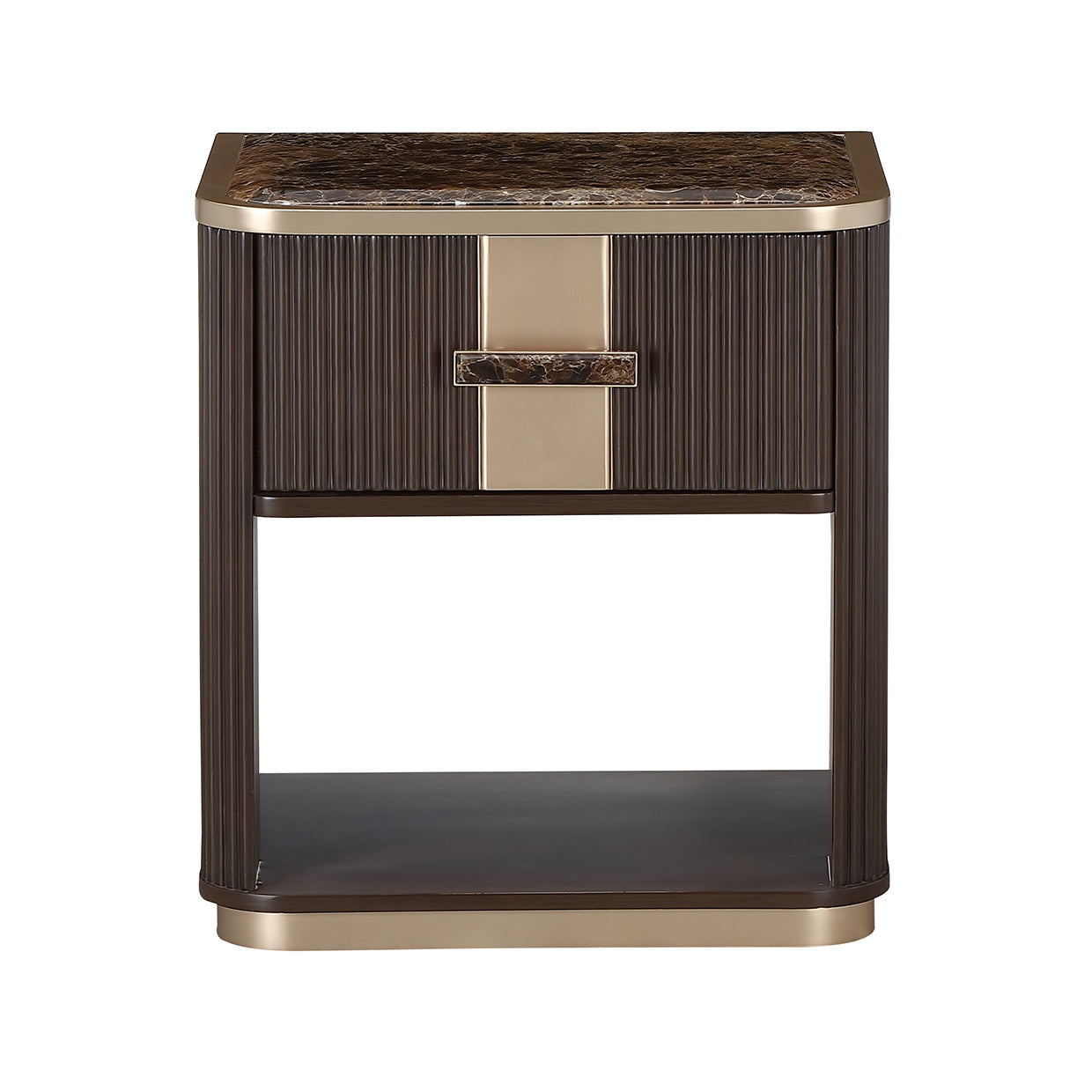 West Kensington Medium Espresso 1-Drawer Nightstand - Ornate Home