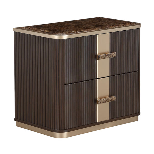 West Kensington Medium Espresso 2-Drawer Nightstand - Ornate Home