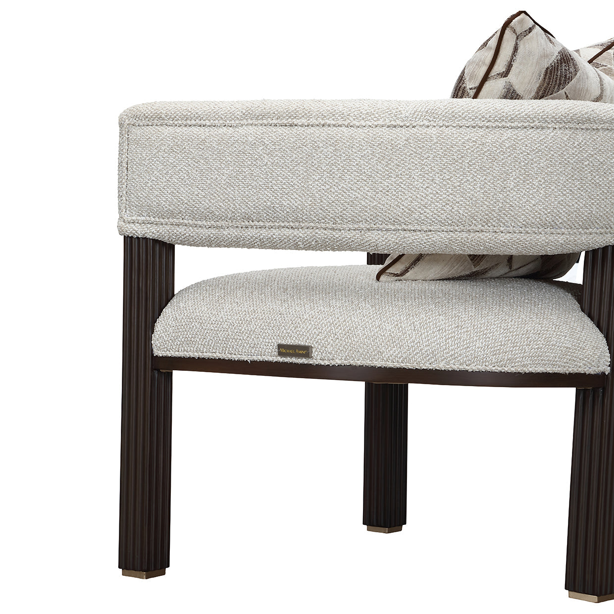 West Kensington Medium Espresso/Buff Accent Chair - Ornate Home