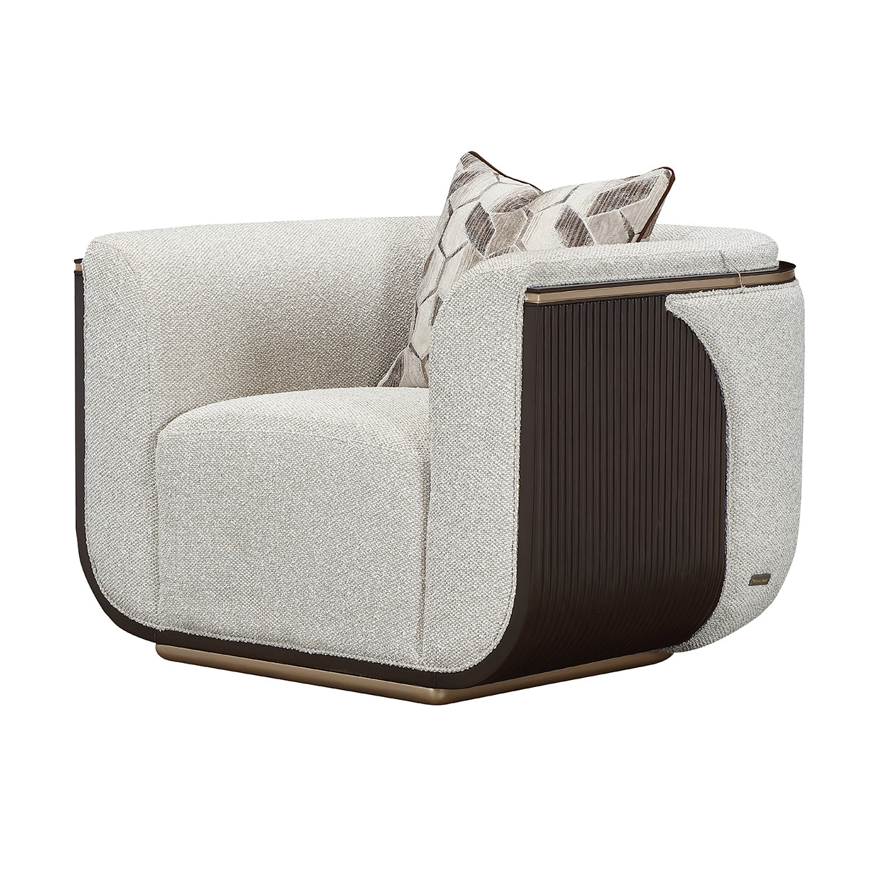 West Kensington Medium Espresso/Buff Matching Chair - Ornate Home