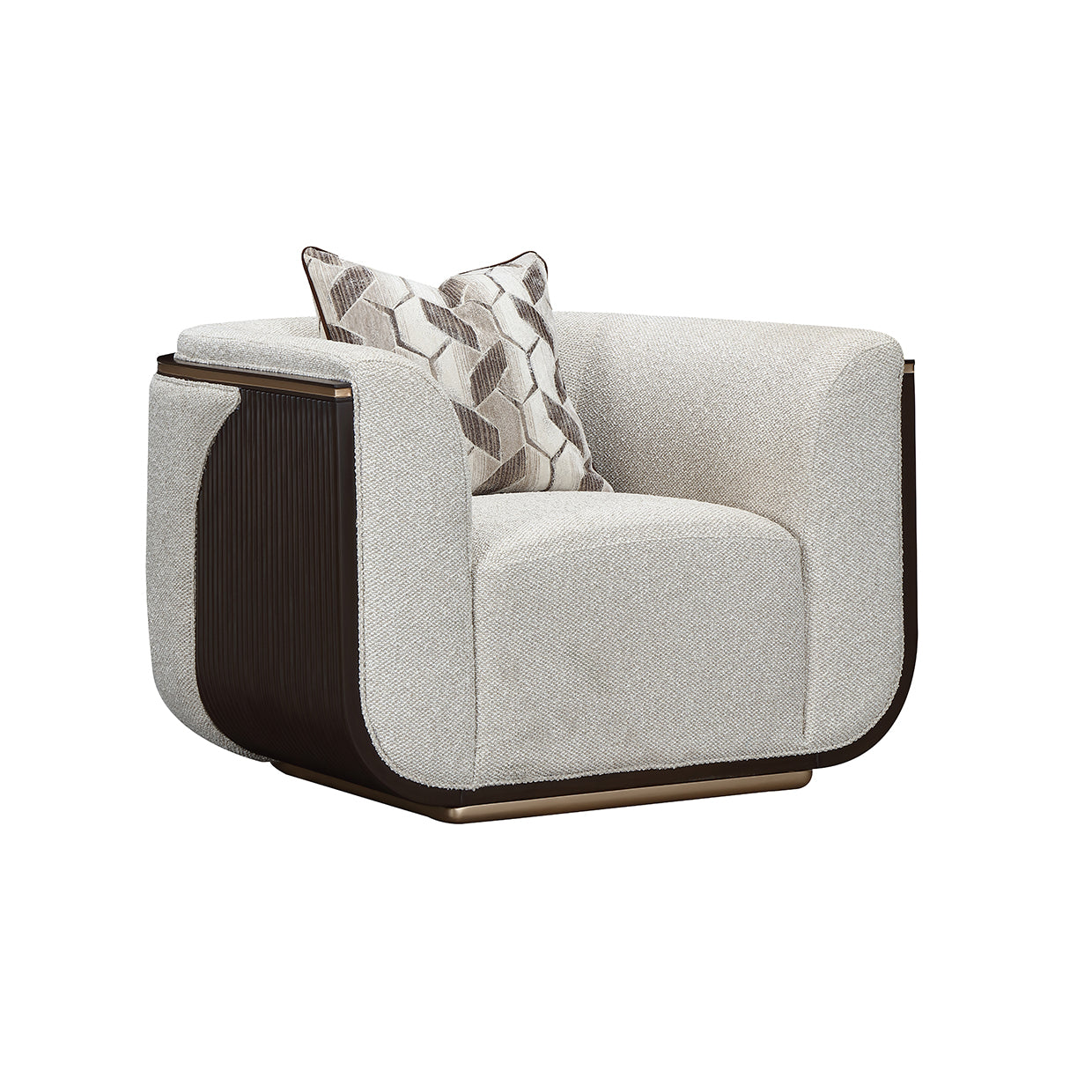 West Kensington Medium Espresso/Buff Matching Chair - Ornate Home
