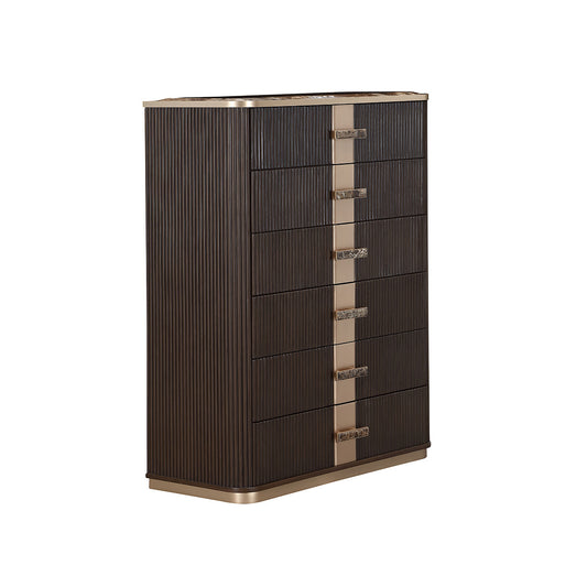 West Kensington Medium Espresso Highboy Chest - Ornate Home