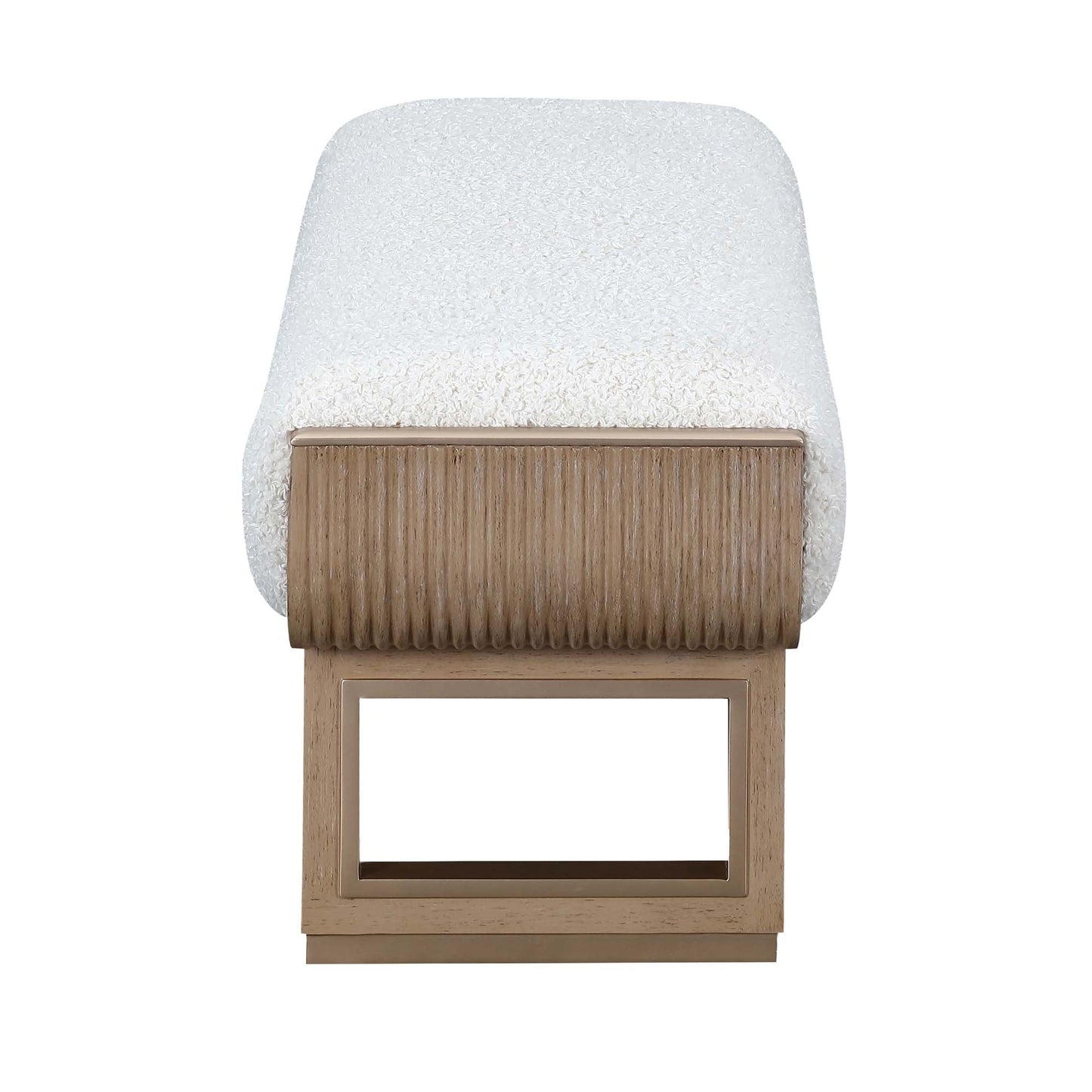 West Kensington Sea Salt Caramel/Cream Puff Accent Bench - Ornate Home