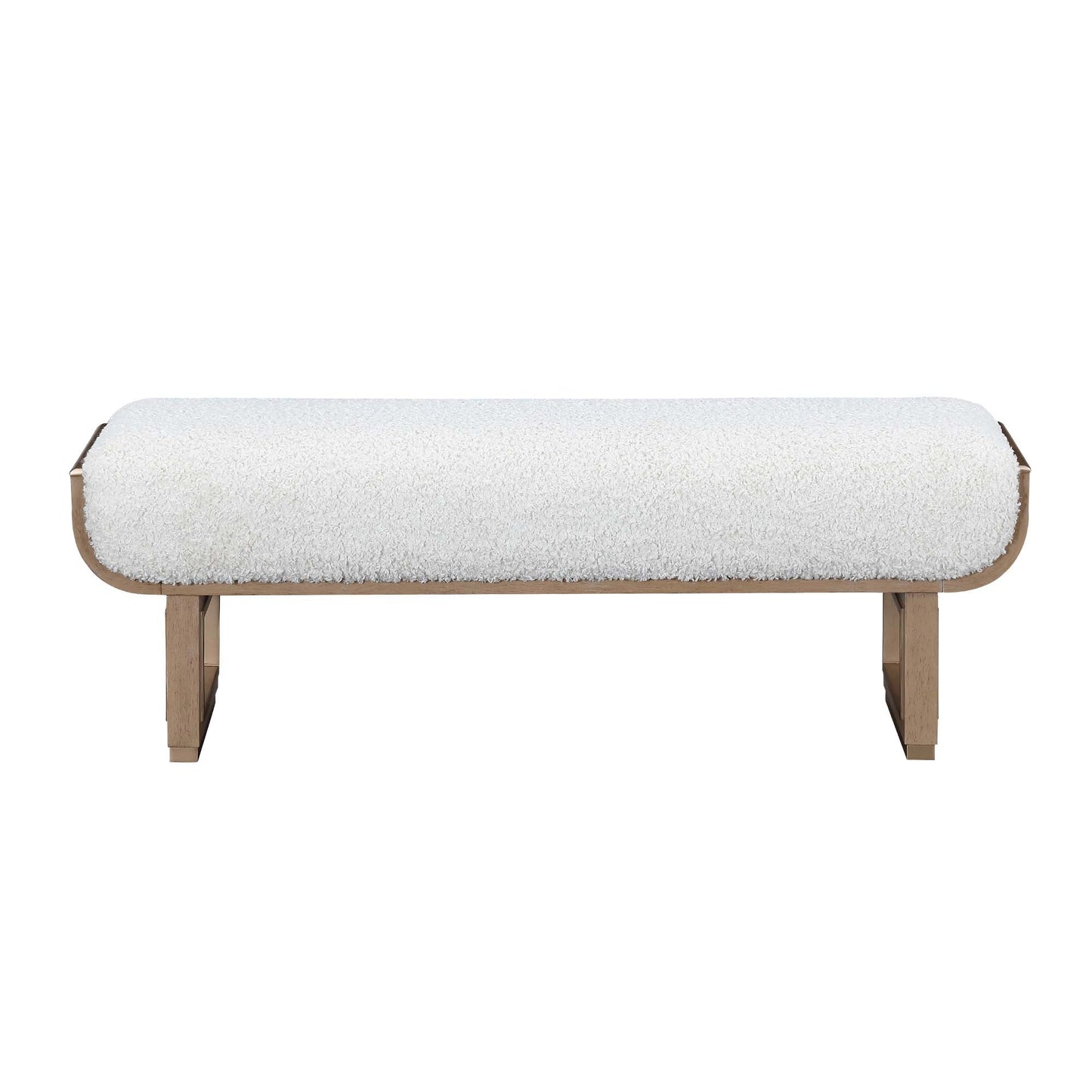 West Kensington Sea Salt Caramel/Cream Puff Accent Bench - Ornate Home