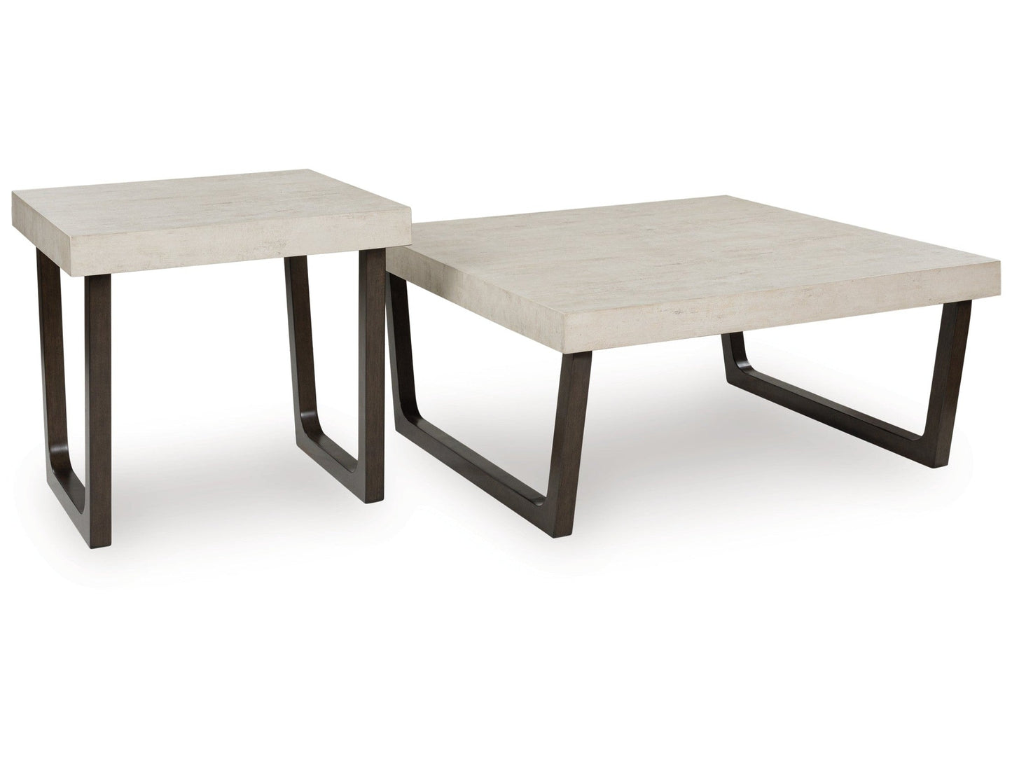 Westenfort Espresso/Gray Occasional Table Set (Set of 2)- Viva Furn