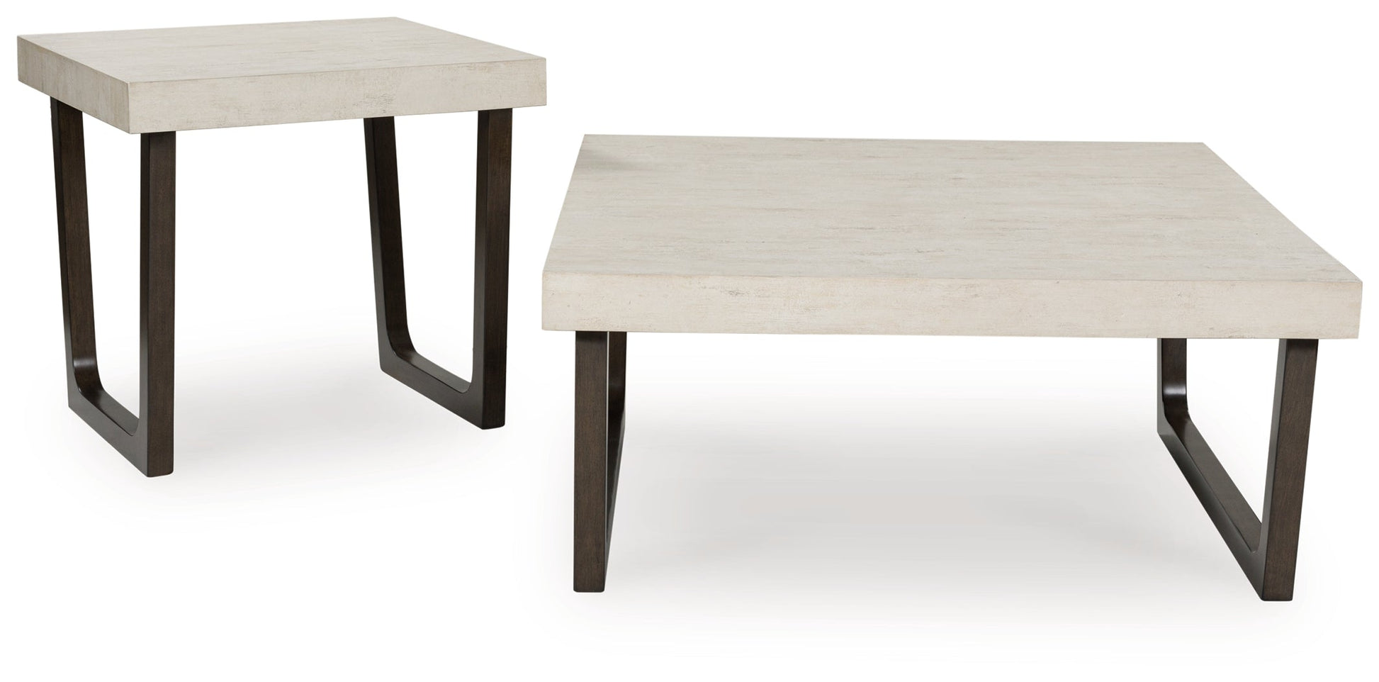 Westenfort Espresso/Gray Occasional Table Set (Set of 2)- Viva Furn