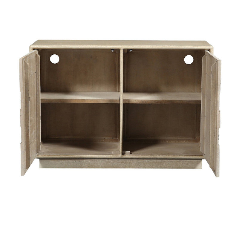 Westhaven Tan/Gold Two-Door Cabinet - Ornate Home