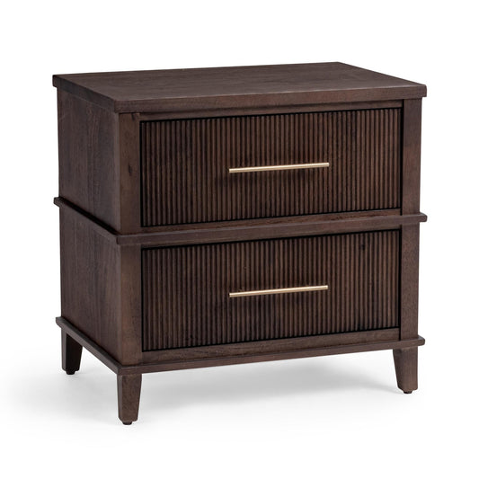 Westlake Auburn Walnut 2 Drawer Nightstand - Ornate Home