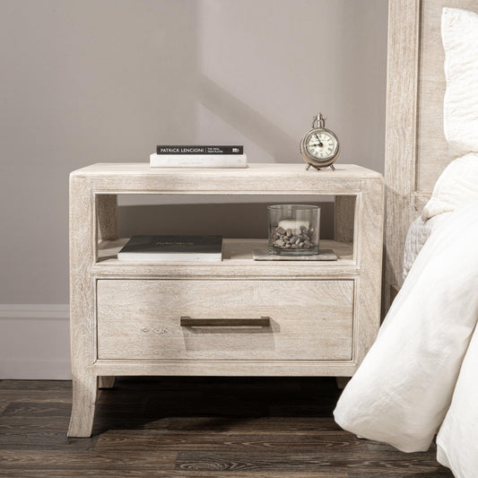 Westmont Creamwood 1 Drawer Nightstand - Ornate Home