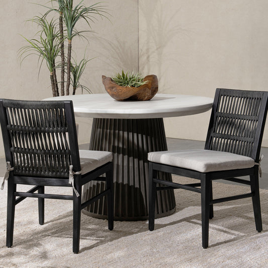 Westville Black Outdoor Dining Chair (Set of 2) - Ornate Home