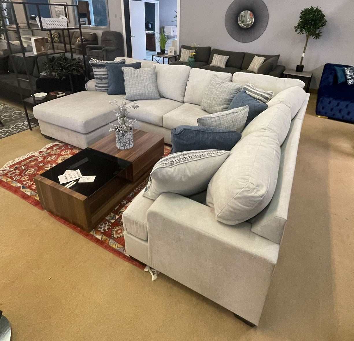 Lowder Stone 4pc Sectional Sofa w/ LAF Chaise