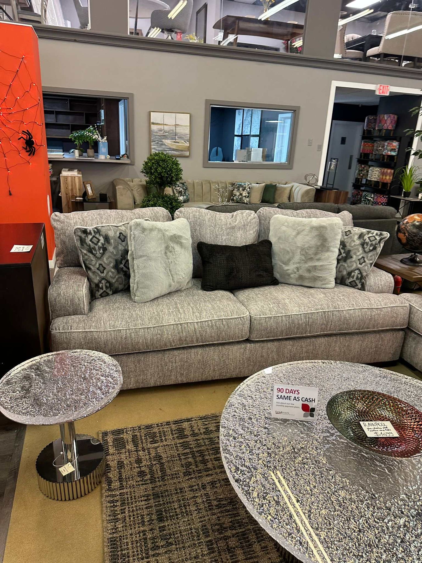 Mercado Pewter Stationary Sofa