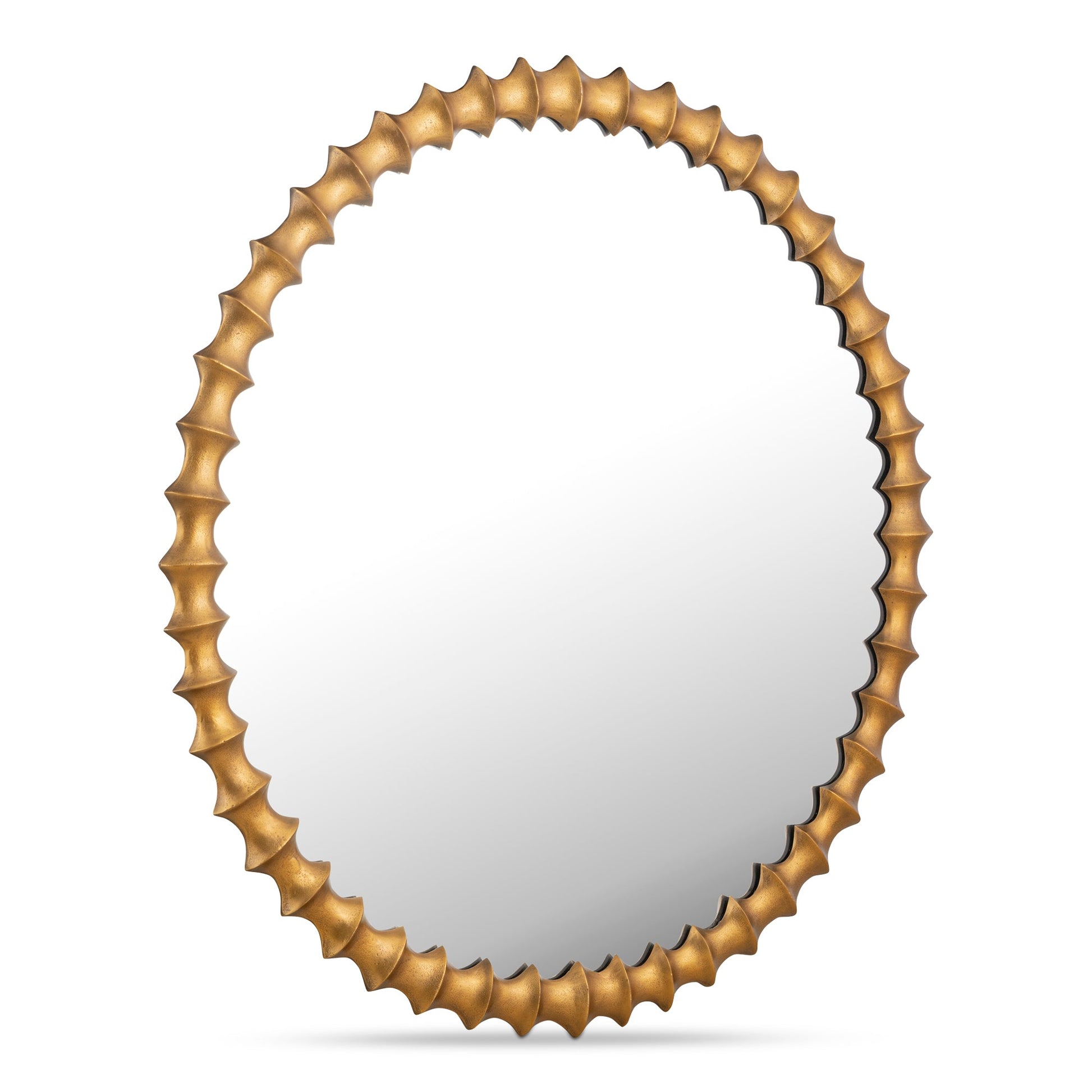 Whitby Aged Brass Mirror - Ornate Home