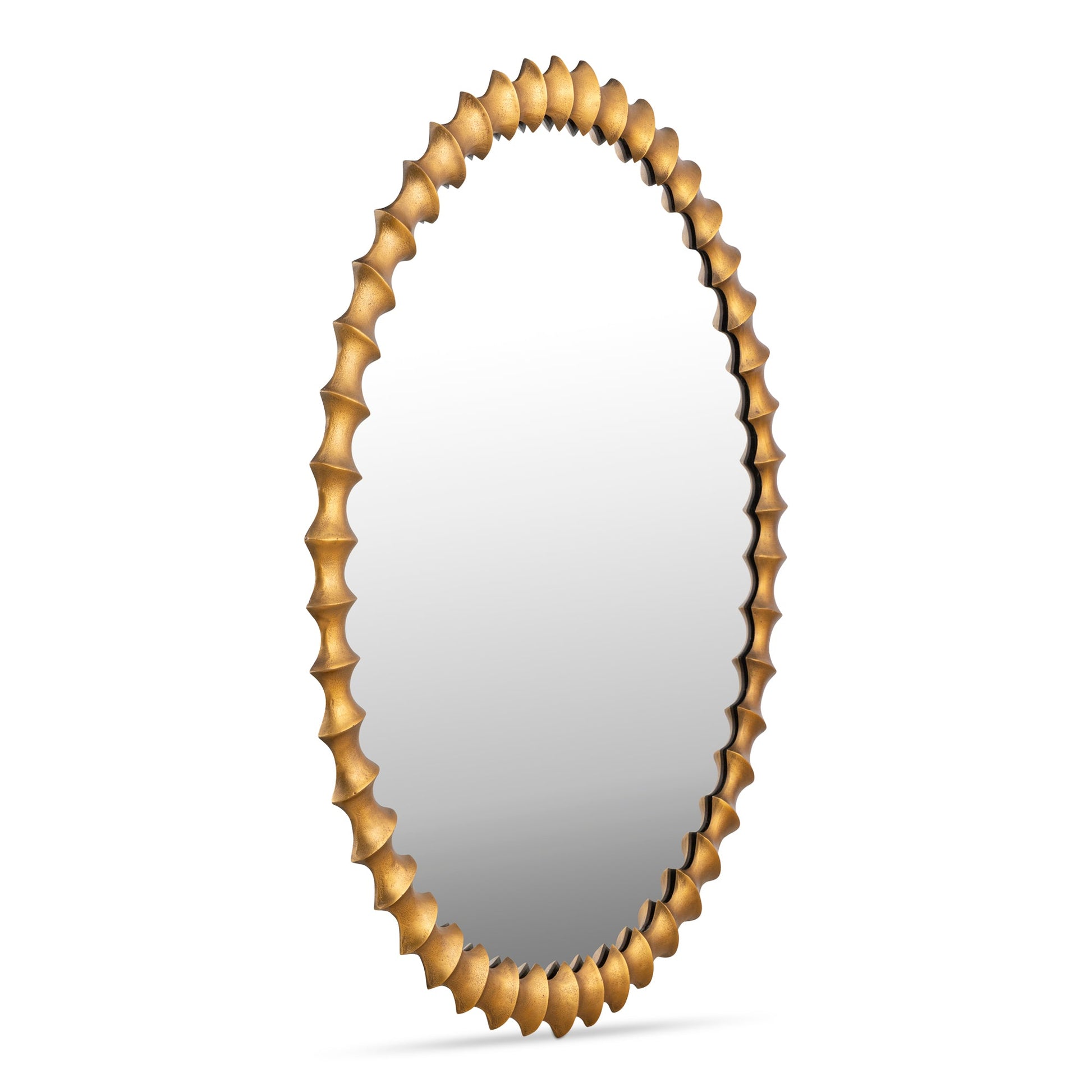 Whitby Aged Brass Mirror - Ornate Home