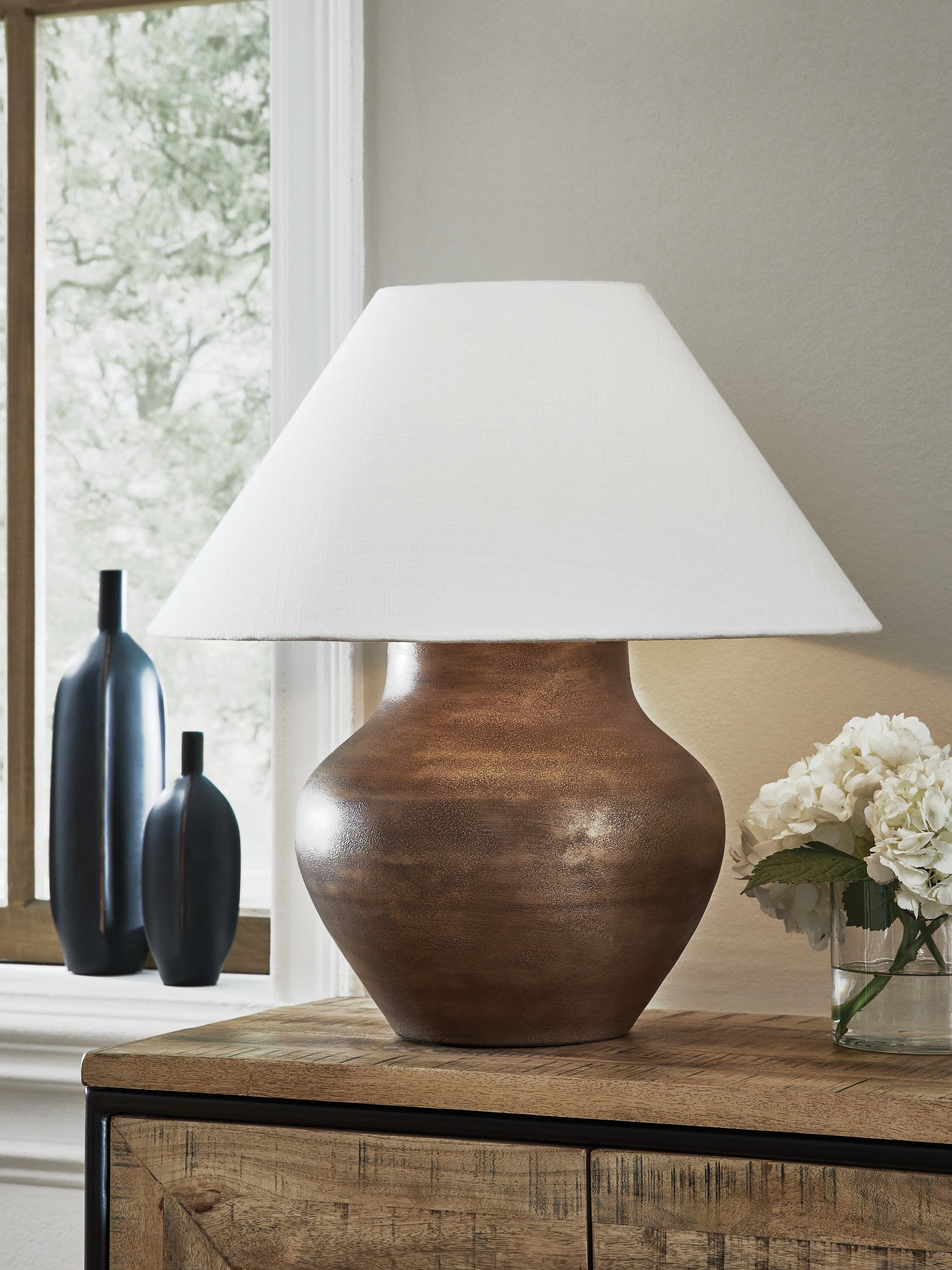 Whitham Antique Copper Table Lamp- Viva Furn