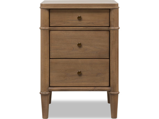 Whitmore Claystone 3-Drawer Nightstand - Ornate Home