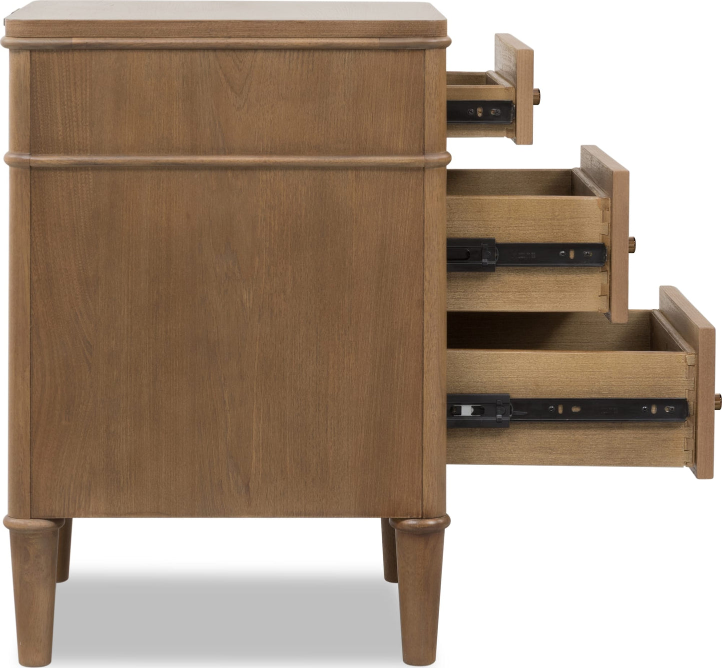 Whitmore Claystone 3-Drawer Nightstand - Ornate Home