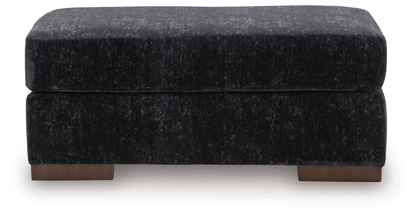 Whitmore Manor Black Pearl Ottoman- Viva Furn