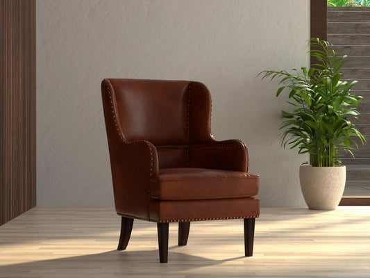 Whitney Brown Distilled Leather Chair - Ornate Home