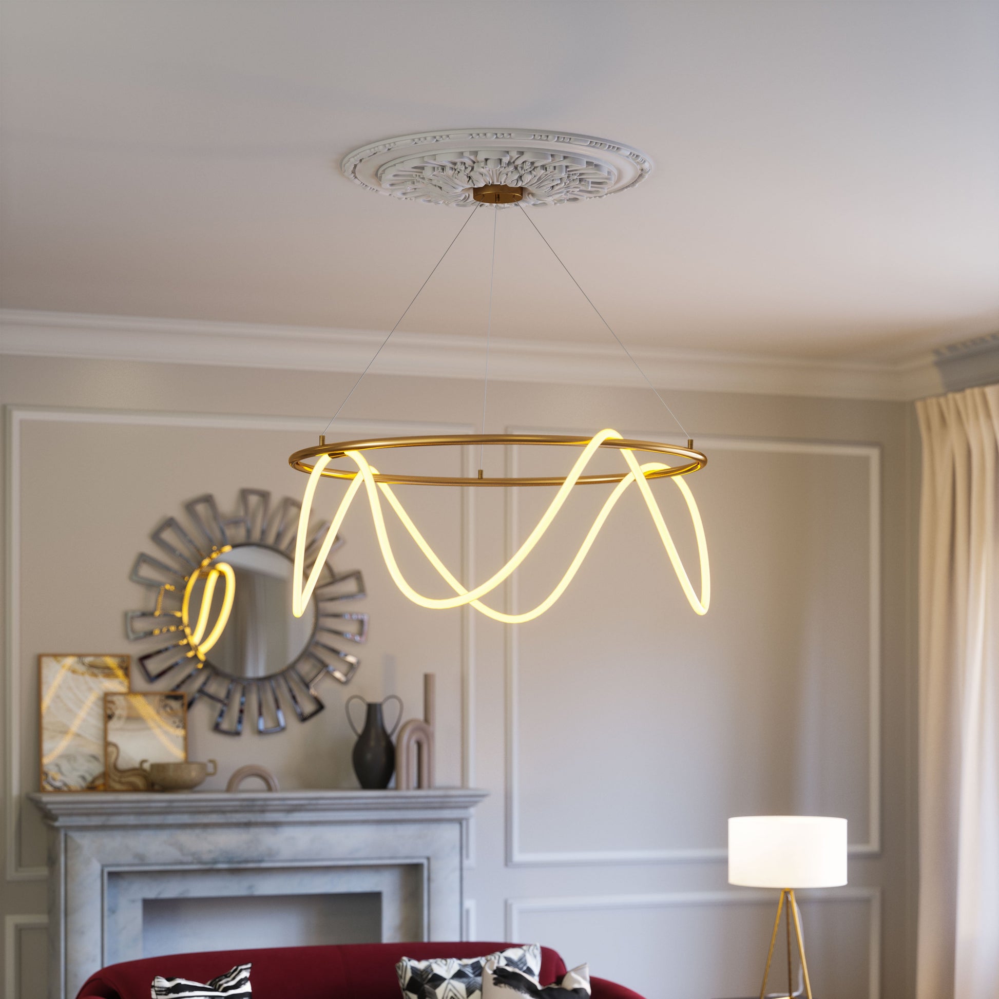 Wiber Brass Ceiling Lamp - Ornate Home