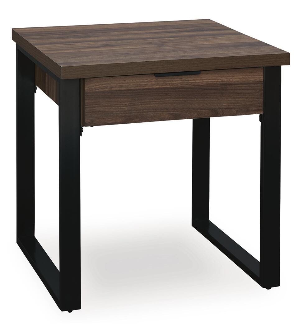 Wickman Falls Dark Brown End Table- Viva Furn