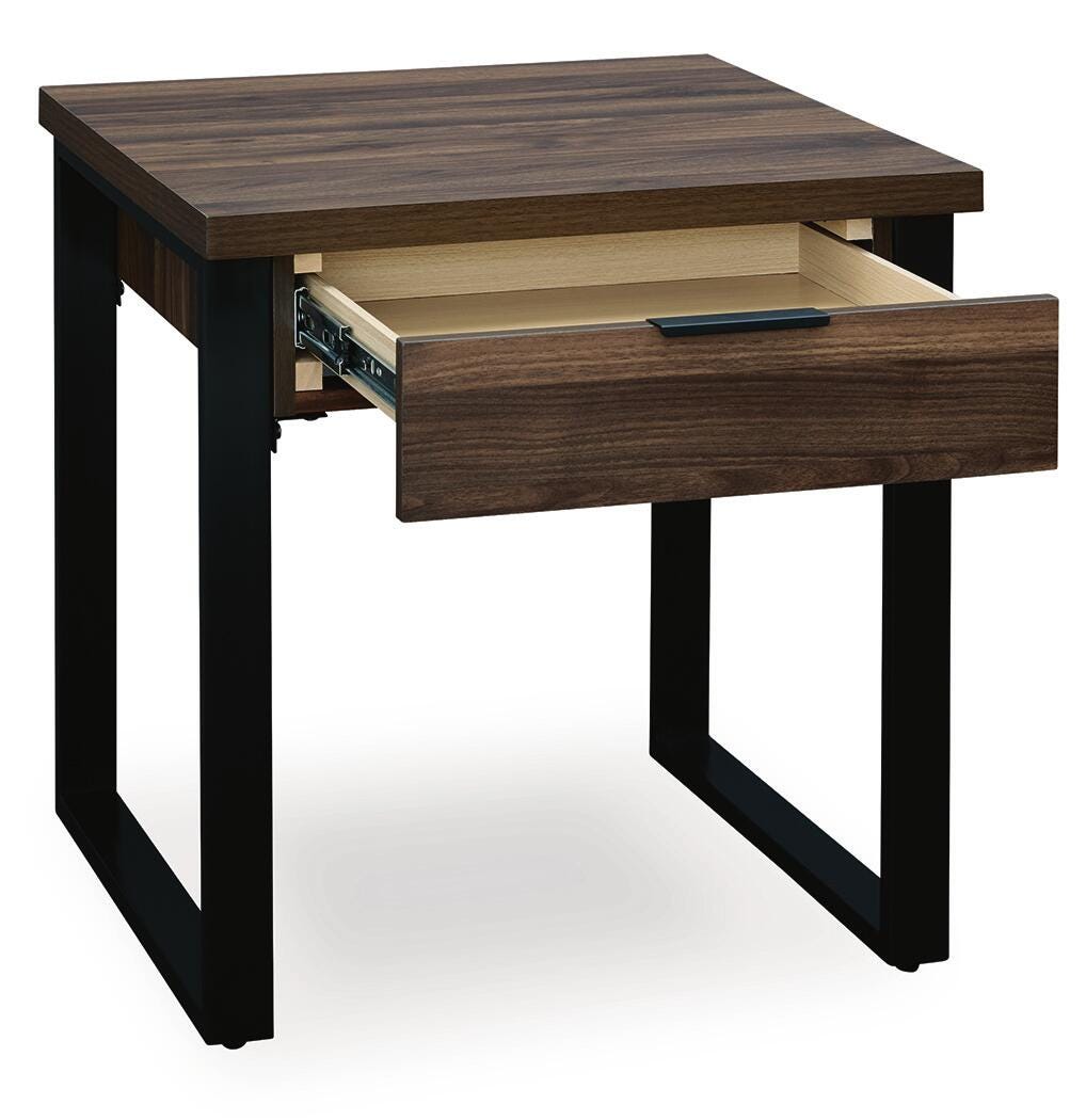 Wickman Falls Dark Brown End Table- Viva Furn