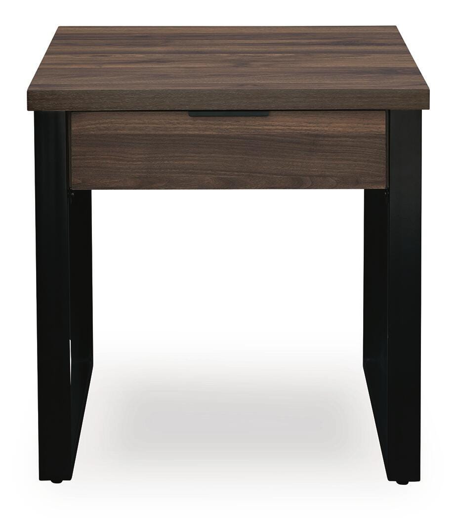 Wickman Falls Dark Brown End Table- Viva Furn