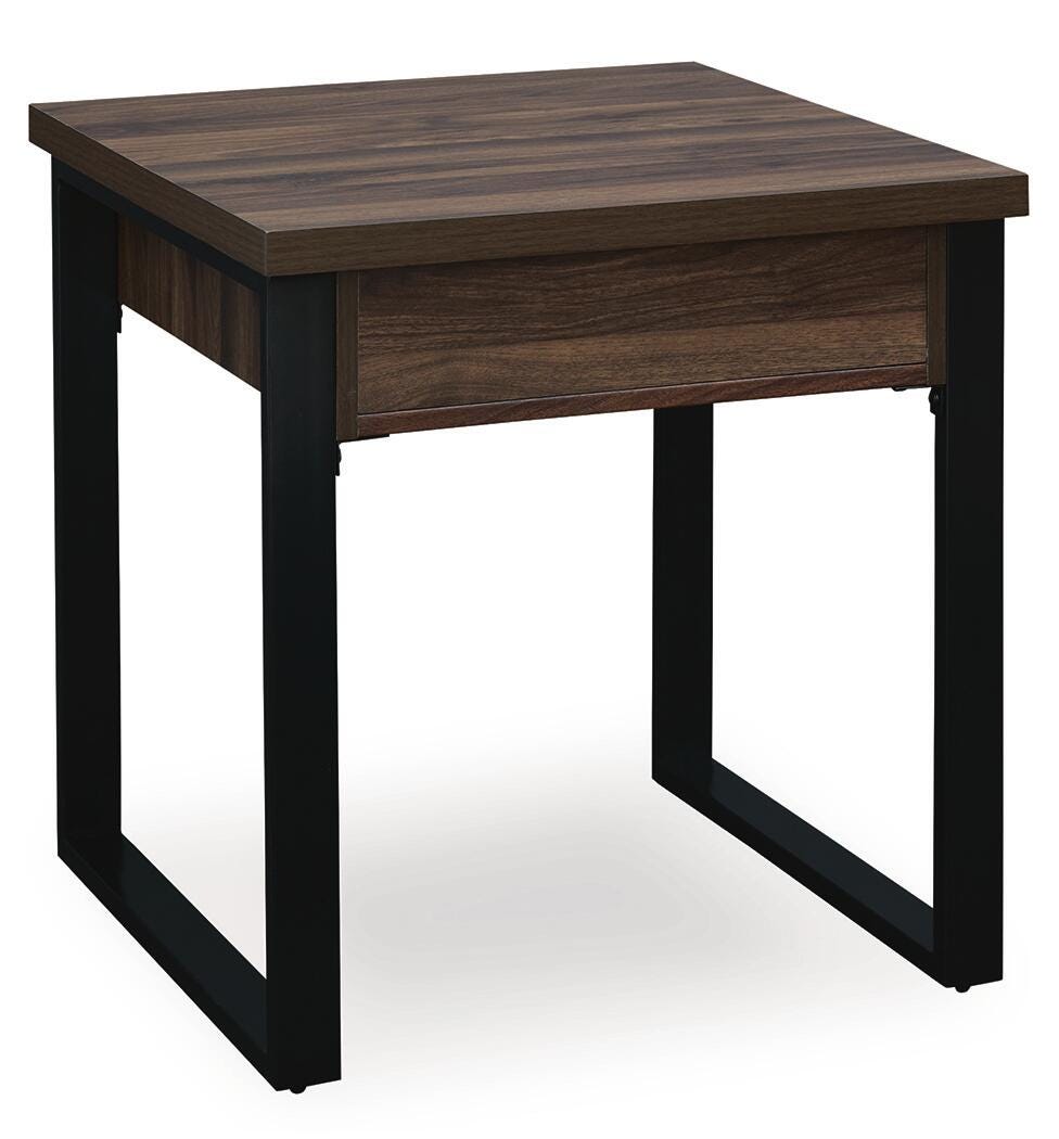 Wickman Falls Dark Brown End Table- Viva Furn