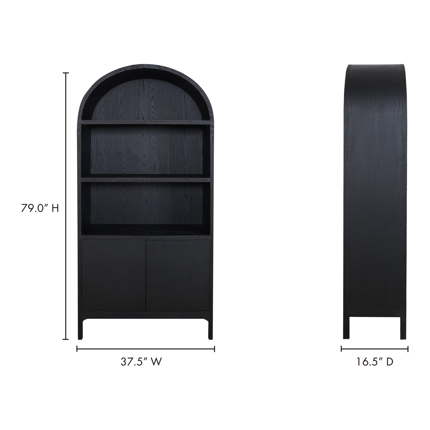 Wilde Black Display Cabinet - Ornate Home