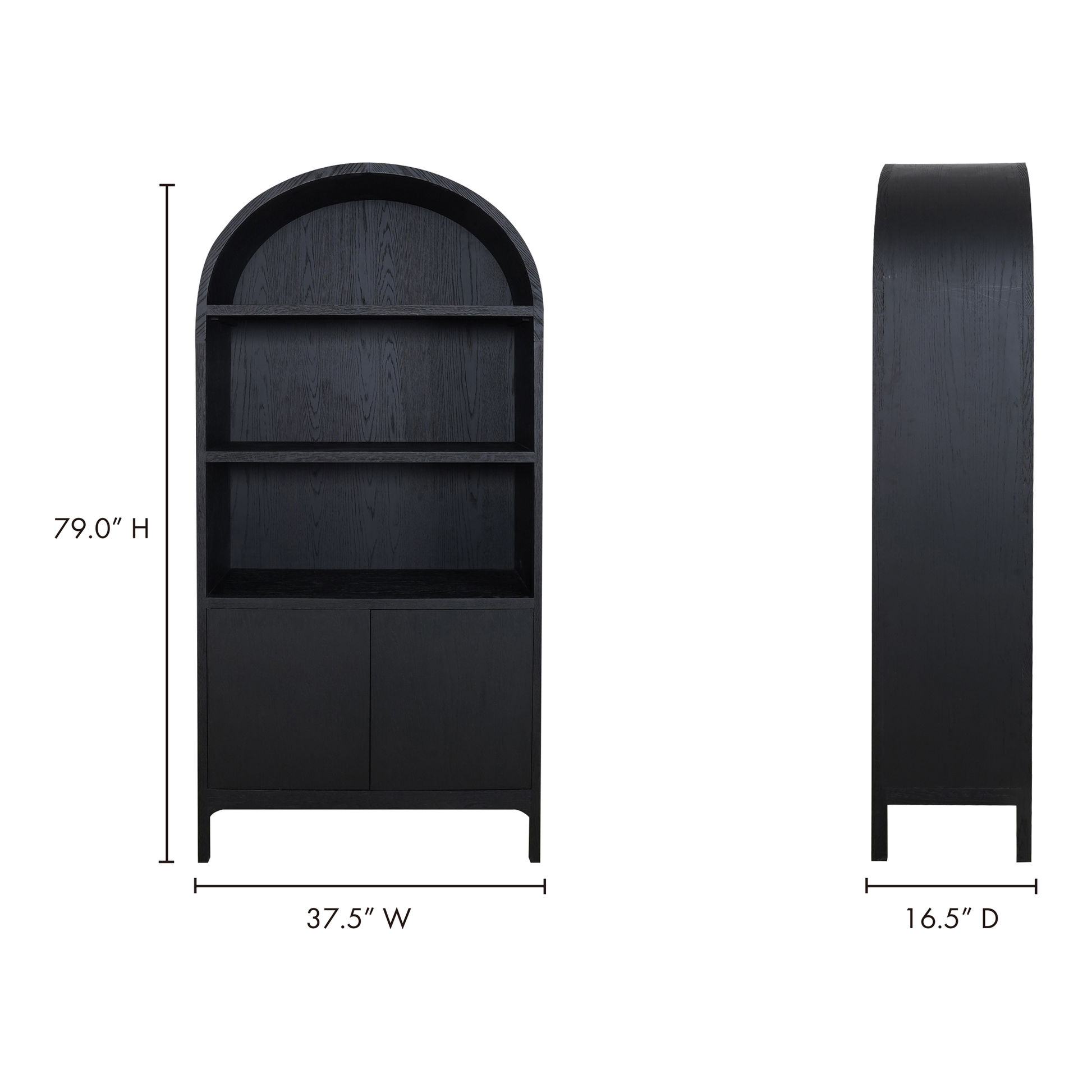 Wilde Black Display Cabinet - Ornate Home