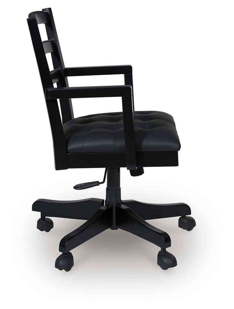 Wildenauer Black Home Office Swivel Desk Chair- Viva Furn