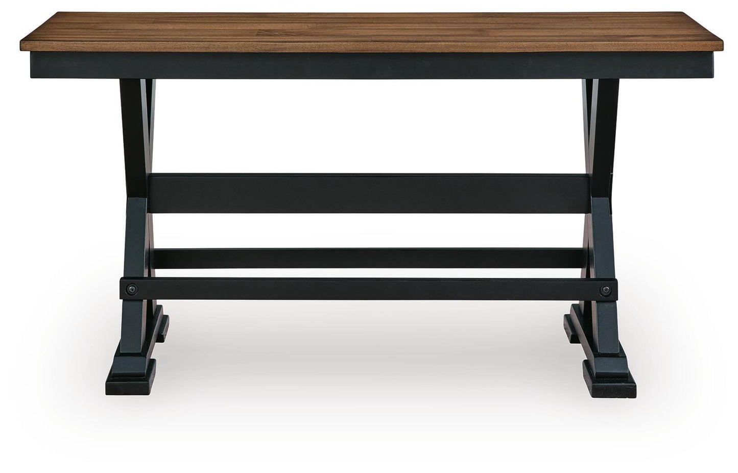Wildenauer Brown/Black 48" Counter Height Bench- Viva Furn