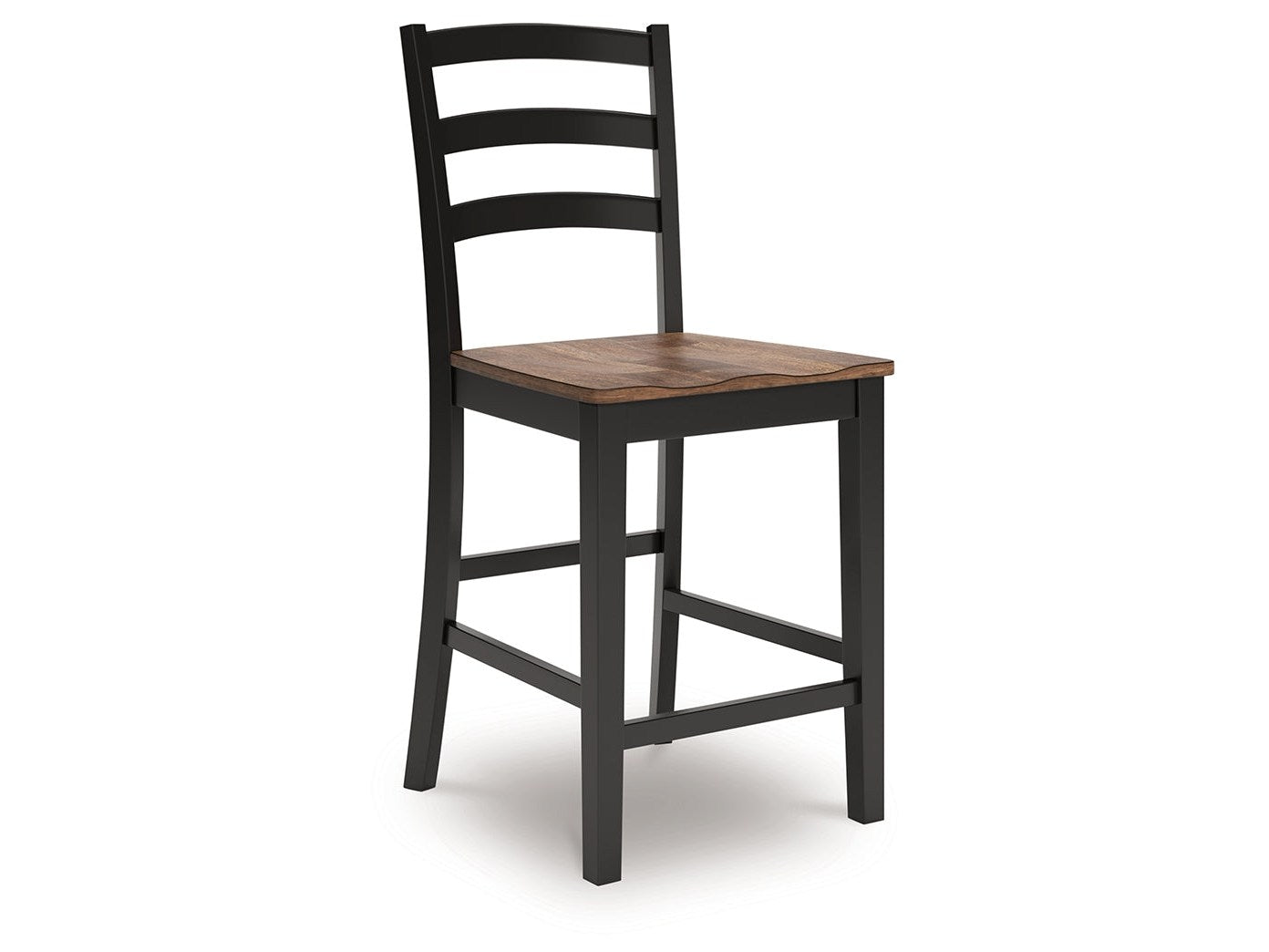 Wildenauer Brown/Black Counter Height Barstool (Set of 2)- Viva Furn