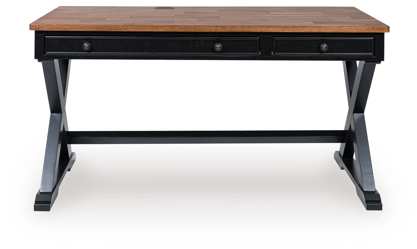 Wildenauer Brown/Black Home Office Desk- Viva Furn