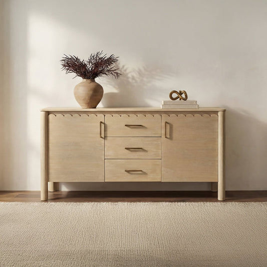 Wiley Natural 3 Drawer Sideboard - Ornate Home