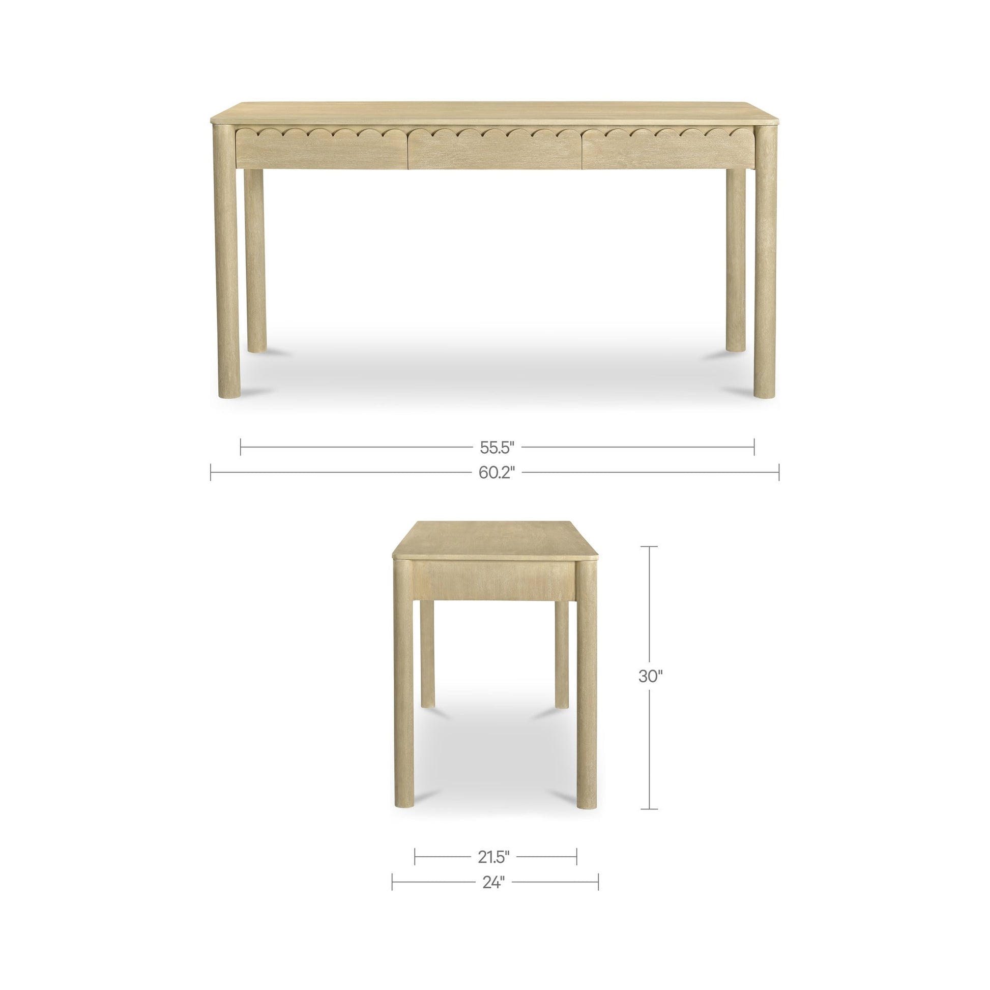 Wiley Natural Desk - Ornate Home