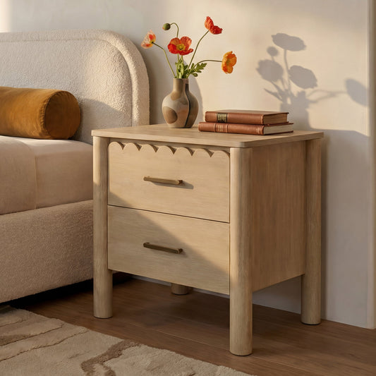 Wiley Natural Nightstand - Ornate Home