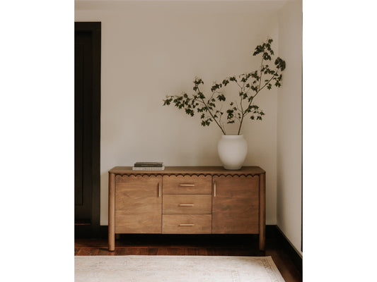 Wiley Vintage Brown 3 Drawer Sideboard - Ornate Home