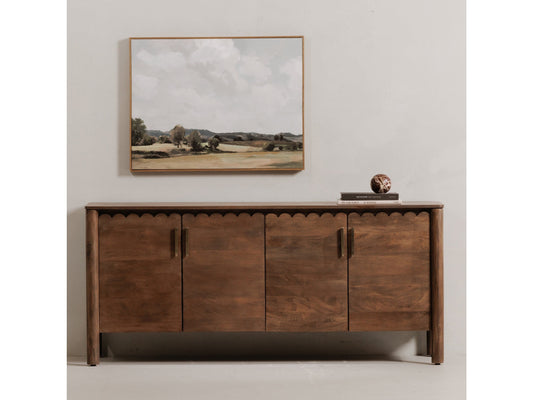 Wiley Vintage Brown 4 Door Sideboard - Ornate Home