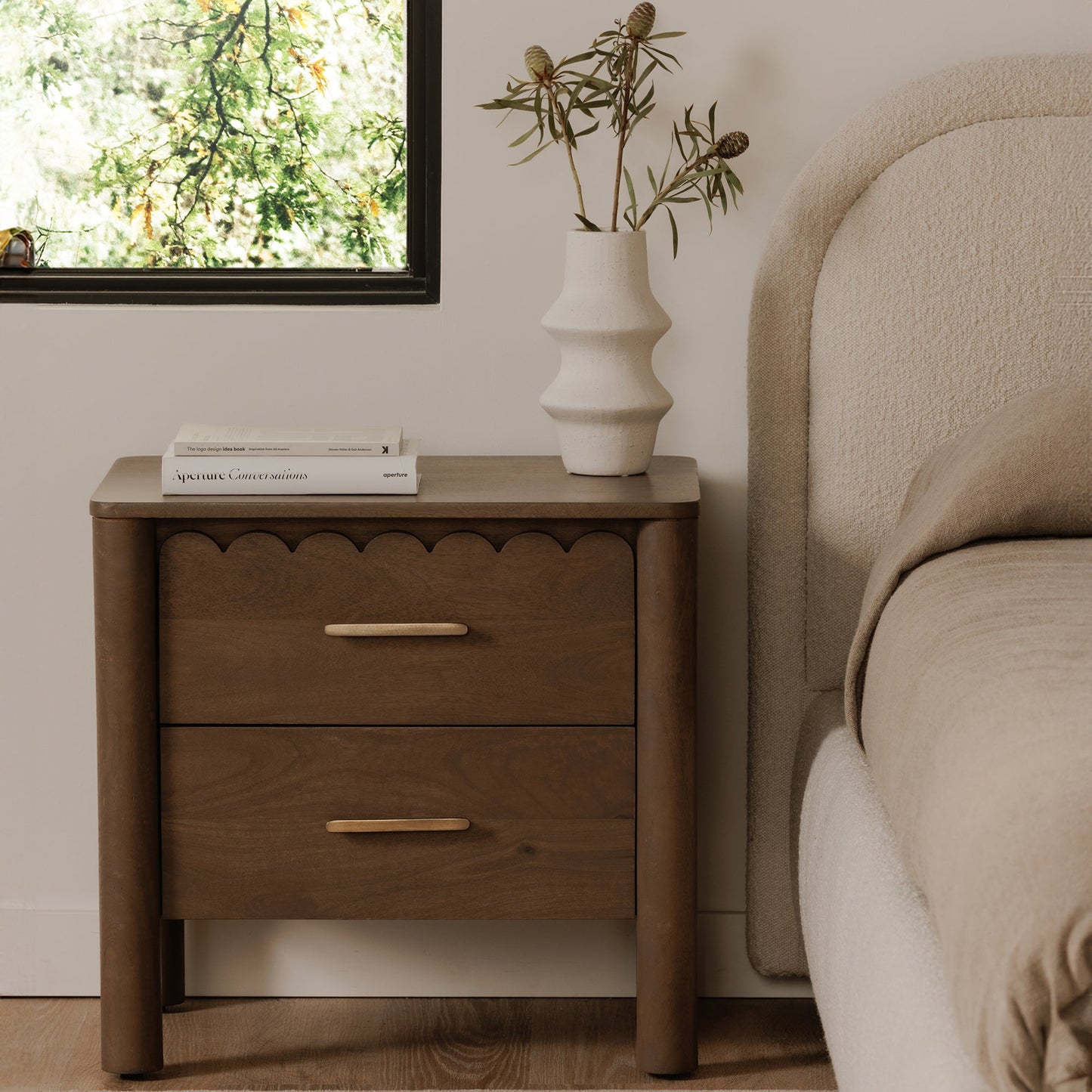 Wiley Vintage Brown Nightstand - Ornate Home