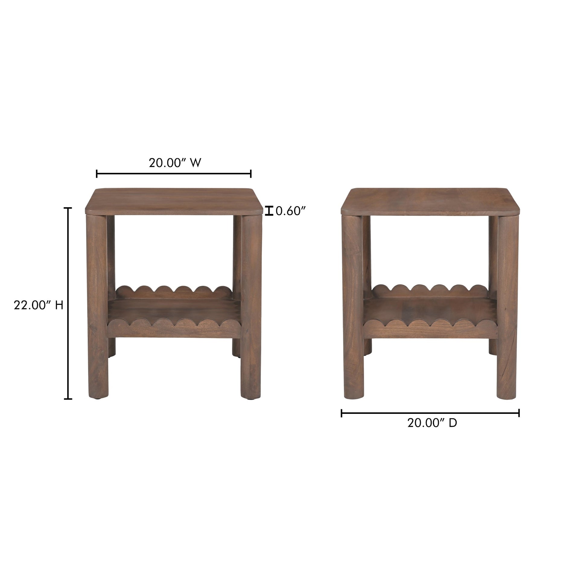 Wiley Vintage Brown Side Table - Ornate Home
