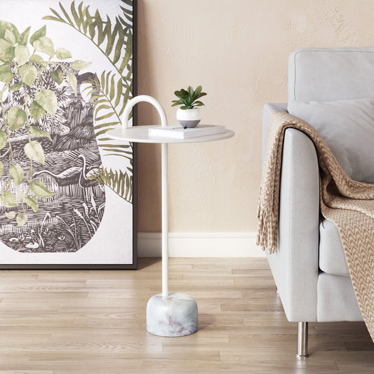 Will White Side Table - Ornate Home