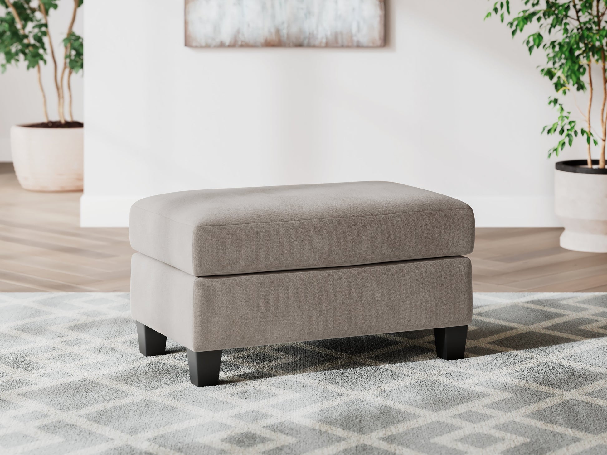 Willarae Taupe Ottoman- Viva Furn