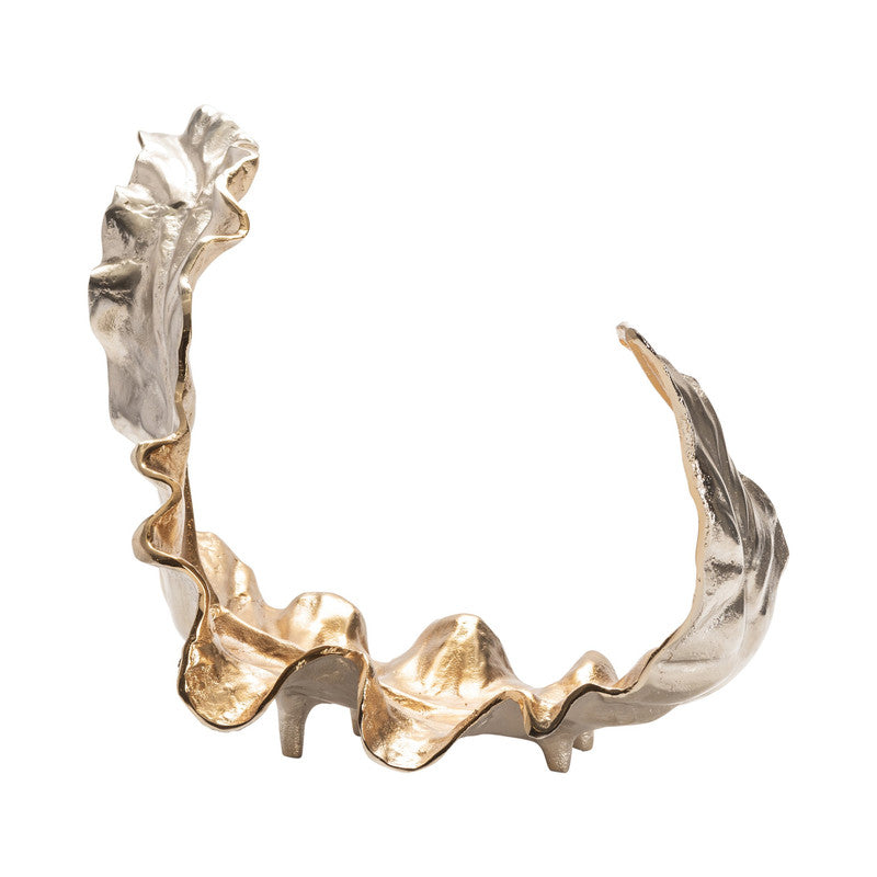 Willow Gold Larger Two-Toned Leaf 2 Sculptural - Ornate Home