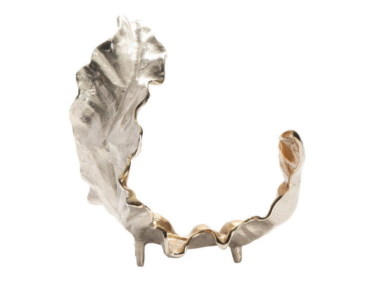 Willow Gold Medium Two-Toned Leaf 1 Sculptural - Ornate Home